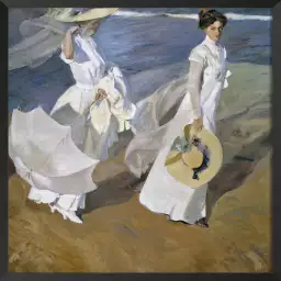 Balade au bord de l'eau de Sorolla Joaquin - affiche de tableau celebre