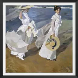 Balade au bord de l'eau de Sorolla Joaquin - affiche de tableau celebre