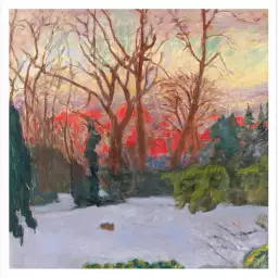 Le jardin sous la neige de Pierre Bonnard - poster tableau celebre