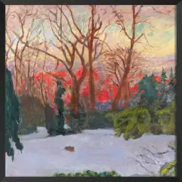 Le jardin sous la neige de Pierre Bonnard - poster tableau celebre