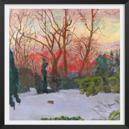 Le jardin sous la neige de Pierre Bonnard - poster tableau celebre