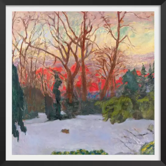 Le jardin sous la neige de Pierre Bonnard - poster tableau celebre