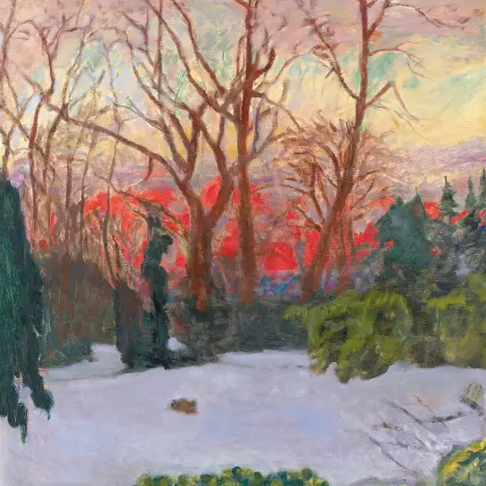 Le jardin sous la neige de Pierre Bonnard - poster tableau celebre
