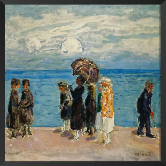 Promeneurs au bord de la mer de Pierre Bonnard - affiche de tableau celebre