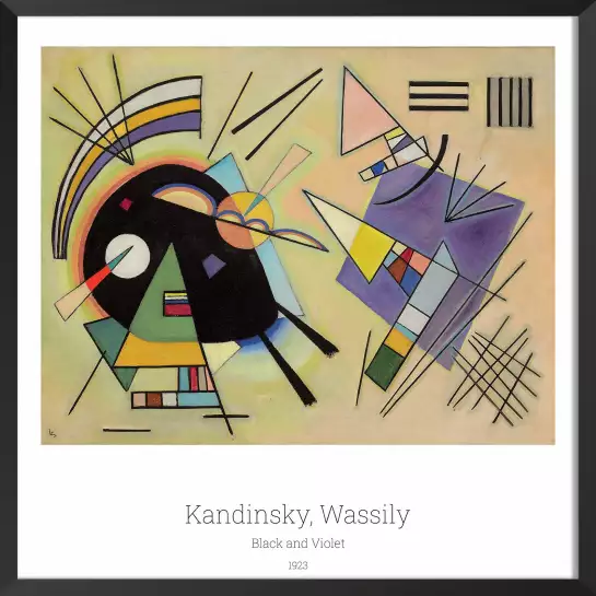Noir et Violet de Kandinsky - tableau celebre