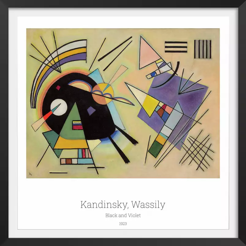 Noir et Violet de Kandinsky - tableau celebre