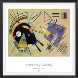 Noir et Violet de Kandinsky - tableau celebre