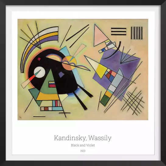 Noir et Violet de Kandinsky - tableau celebre