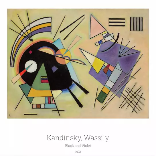 Noir et Violet de Kandinsky - tableau celebre