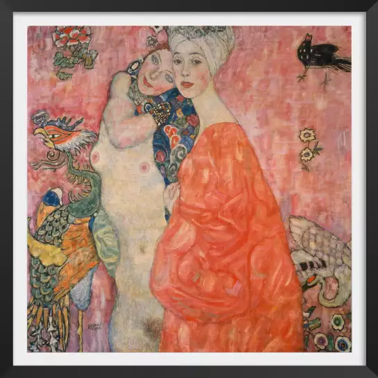 The girlfriends de gustav Klimt - Tableau de Gustav Klimt