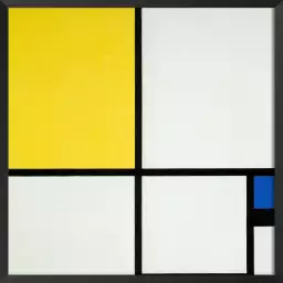 Komposition Bleu et Jaune de Piet Mondrian - tableau celebre