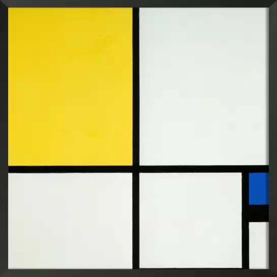 Komposition Bleu et Jaune de Piet Mondrian - tableau celebre