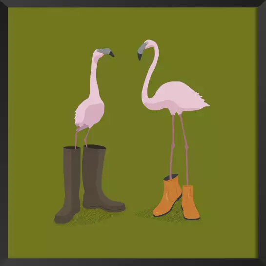 Flamands fashion - tableau oiseaux