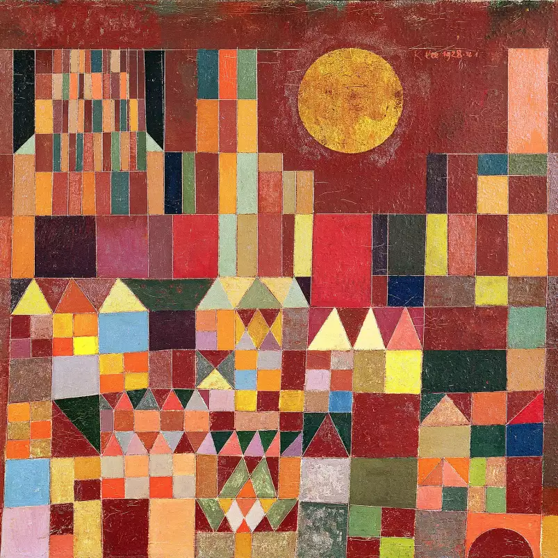 Castle and sun de Paul klee - peintre célèbre