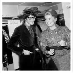 Saint Laurent et Catherine Deneuve Fashion show en 1968 - célébrités