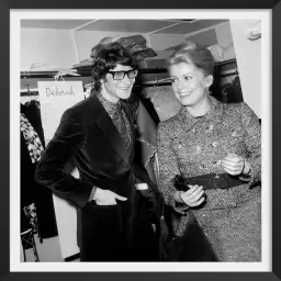 Saint Laurent et Catherine Deneuve Fashion show en 1968 - célébrités