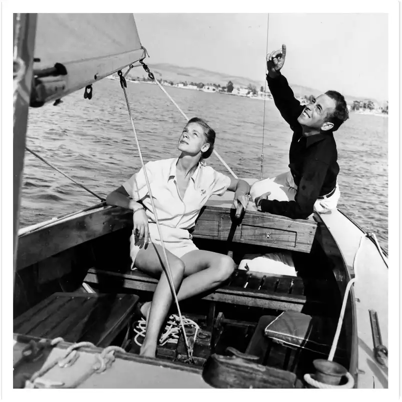 Lauren Bacall et Humphrey Bogart - photos acteurs noir et blanc