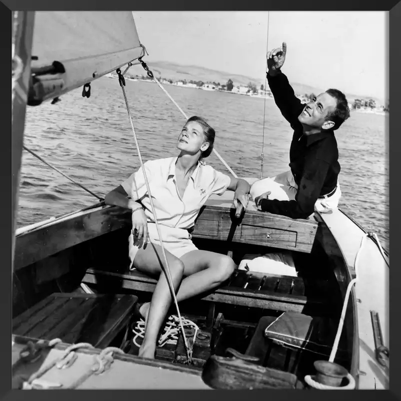 Lauren Bacall et Humphrey Bogart - photos acteurs noir et blanc