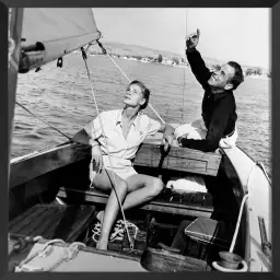 Lauren Bacall et Humphrey Bogart - photos acteurs noir et blanc