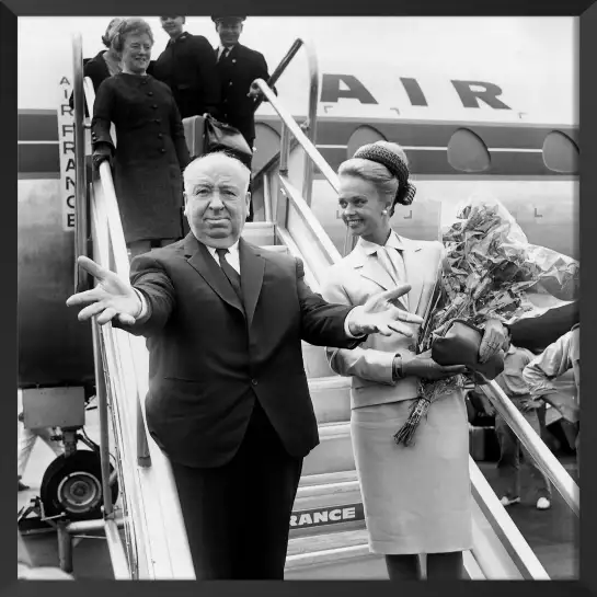 Alfred Hitchcock et Tippi Hedren - photos acteurs noir et blanc