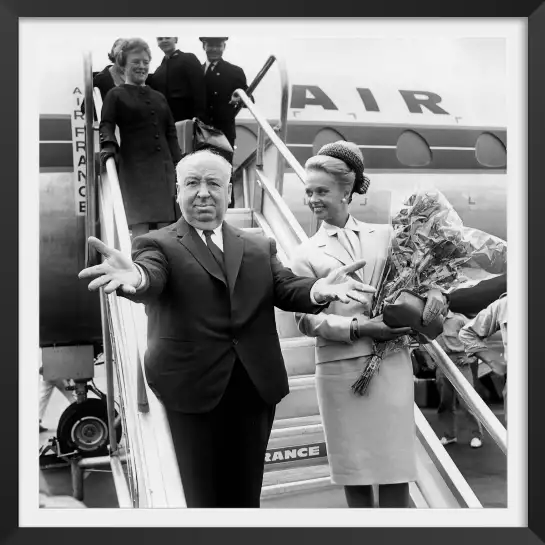 Alfred Hitchcock et Tippi Hedren - photos acteurs noir et blanc