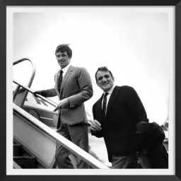 Belmondo et Ventura en 1963 - photo acteur noir et blanc