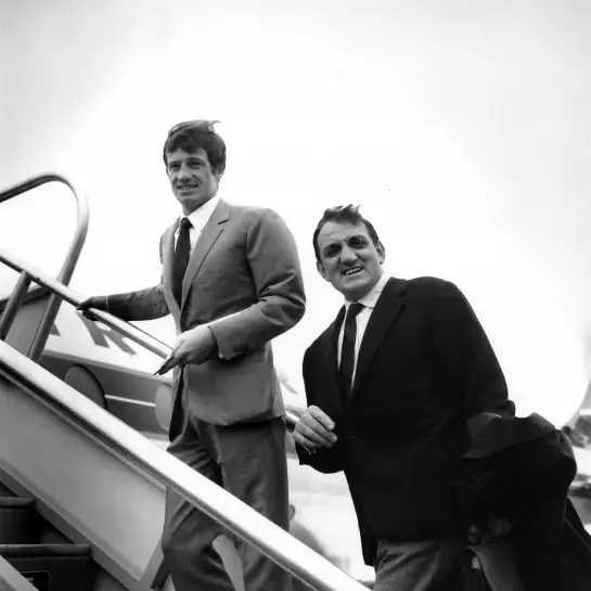 Belmondo et Ventura en 1963 - photo acteur noir et blanc