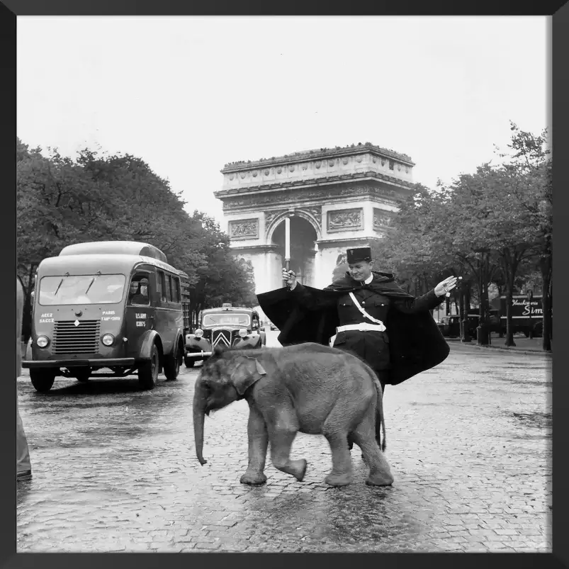 L'Arc de triomphe - tableau paris noir et blanc