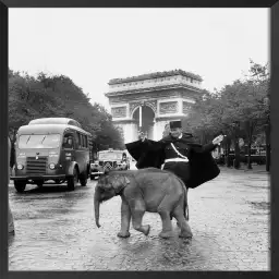 L'Arc de triomphe - tableau paris noir et blanc