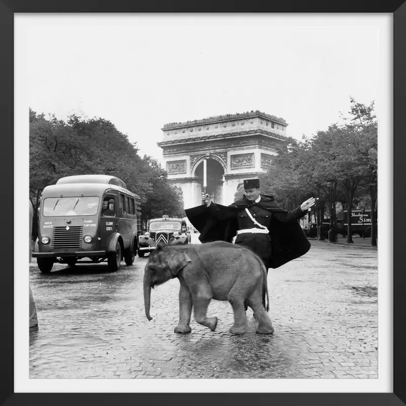 L'Arc de triomphe - tableau paris noir et blanc