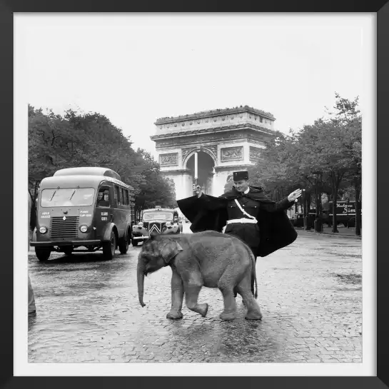 L'Arc de triomphe - tableau paris noir et blanc