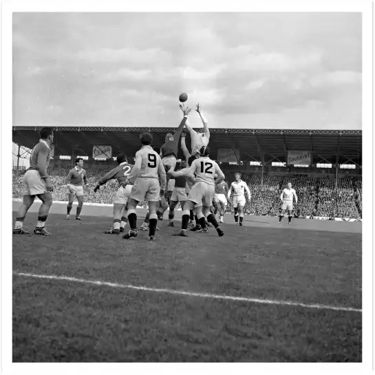 Match de Rugby France Angleterre en 1960 - affiche de sport