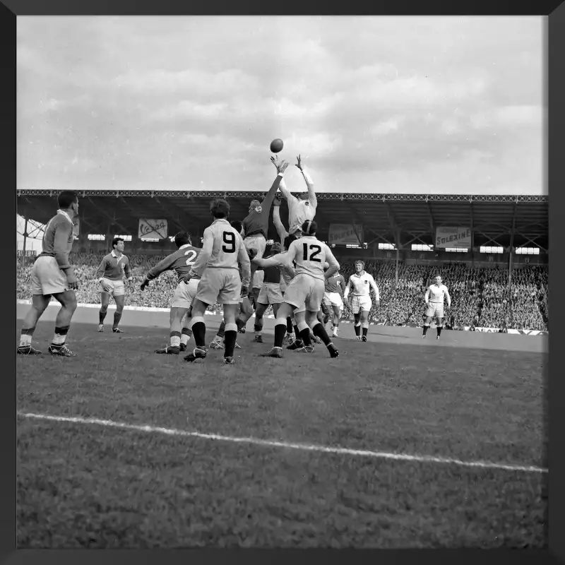 Photo Vintage Match De Rugby - Tirage Argentique 12x17 Cm - Années 1960 - Collection