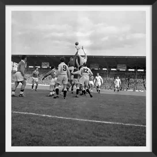 Match de Rugby France Angleterre en 1960 - affiche de sport