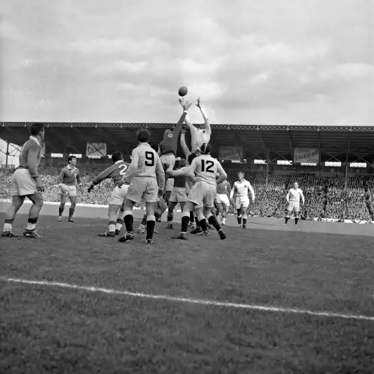 Match de Rugby France Angleterre en 1960 - affiche de sport