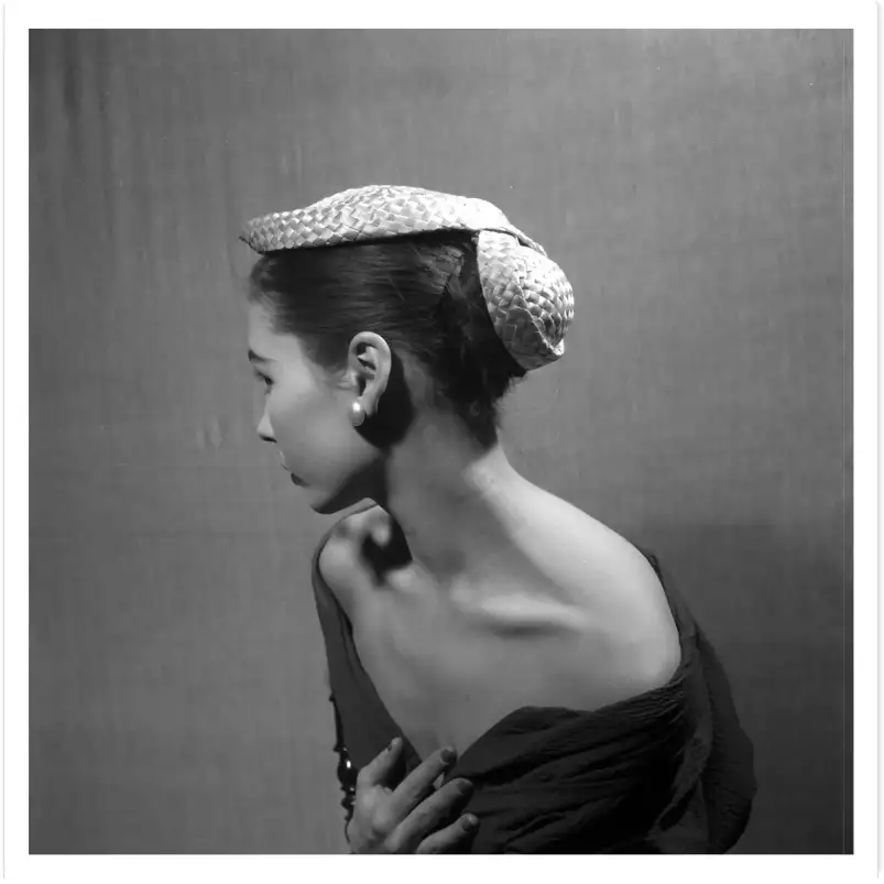 Photo publicitaire, accessoire de mode en 1954 - affiche vintage
