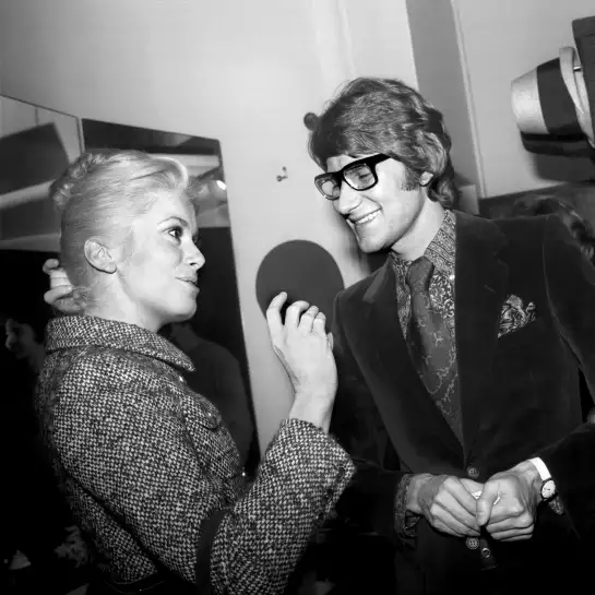 YSL et Catherine Deneuve en 1968 - photo de célébrités