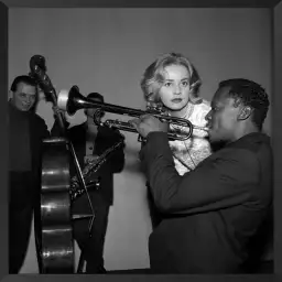 Jeanne Moreau and Miles Davis, en 1957 - photo de célébrités