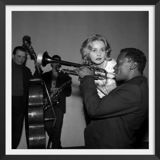 Jeanne Moreau and Miles Davis, en 1957 - photo de célébrités