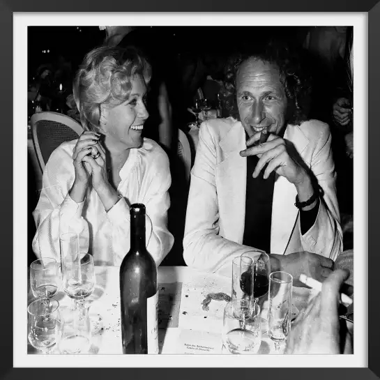 Marie Dubois et Pierre Richard à Deauville en 1977 - photos acteurs noir et blanc