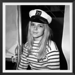 France Gall Paris 1968 - affiche noir et blanc