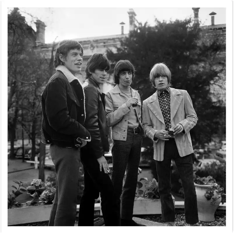 Les Rolling Stones à Paris en 1966 - affiche noir et blanc