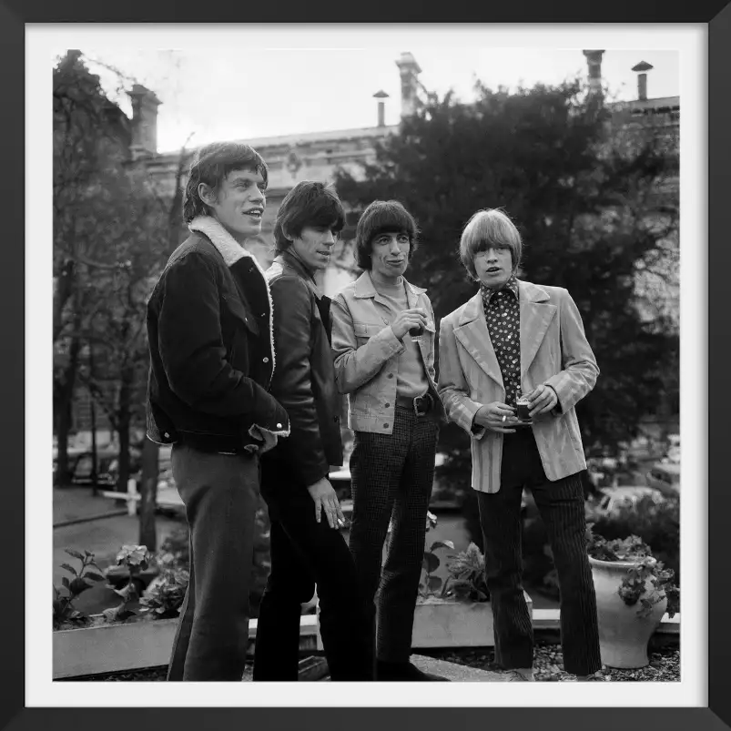 Les Rolling Stones à Paris en 1966 - affiche noir et blanc