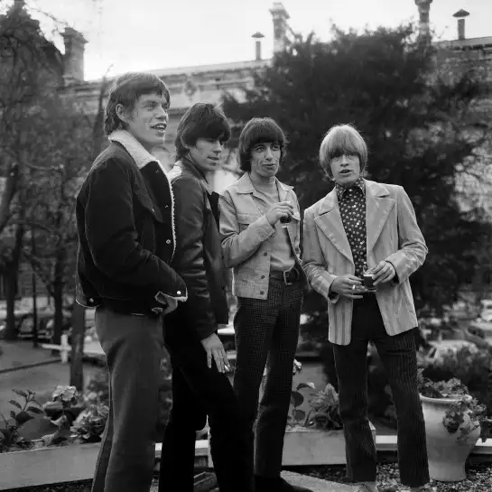Les Rolling Stones à Paris en 1966 - affiche noir et blanc