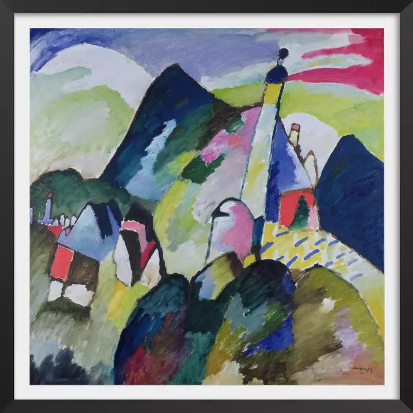 Murnau with Church II - Tableau de kandinsky