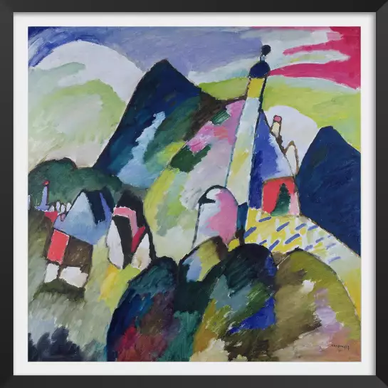 Murnau with Church II - Tableau de kandinsky