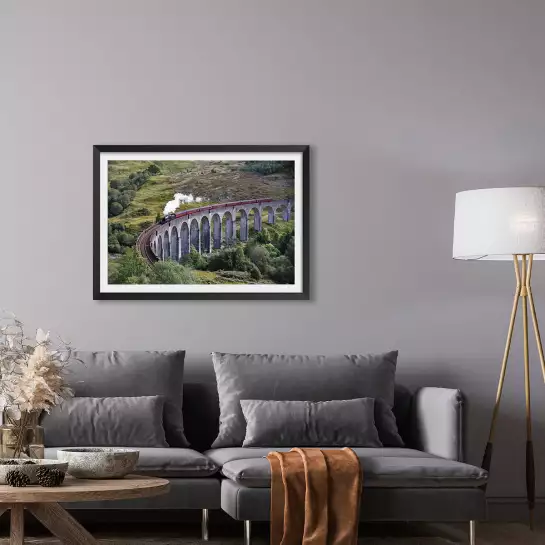 Train de montagne - tableau paysage