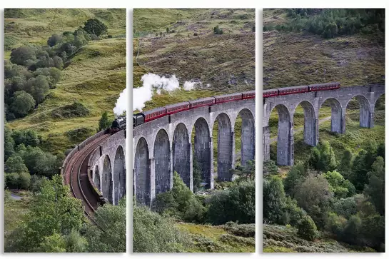 Train de montagne - tableau paysage