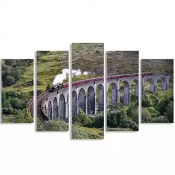 Train de montagne - tableau paysage