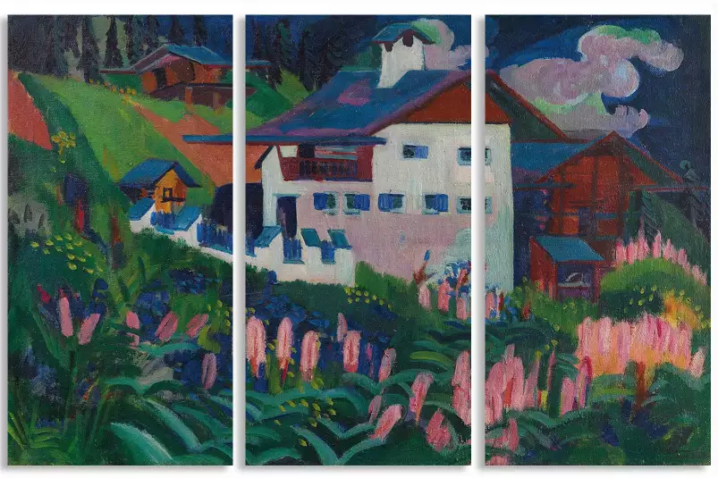 La maison dans la prairie d' Ernst Ludwig Kirchner - tableau celebre